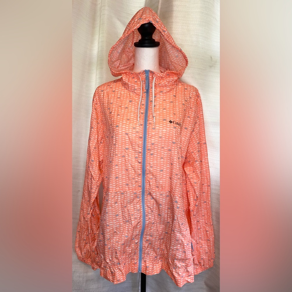 Columbia Light weight orange, salmon, pink Jacket